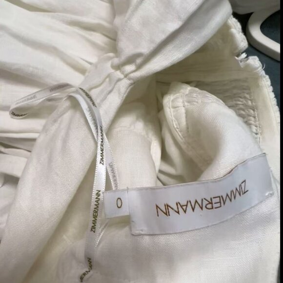 Zimmermann White Dress Size 0 Nearly New - Picture 7 of 7